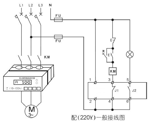 電動機(jī)保護(hù)器接線圖